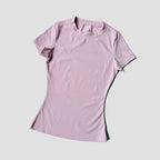 Light pink t-shirt on a light gray background